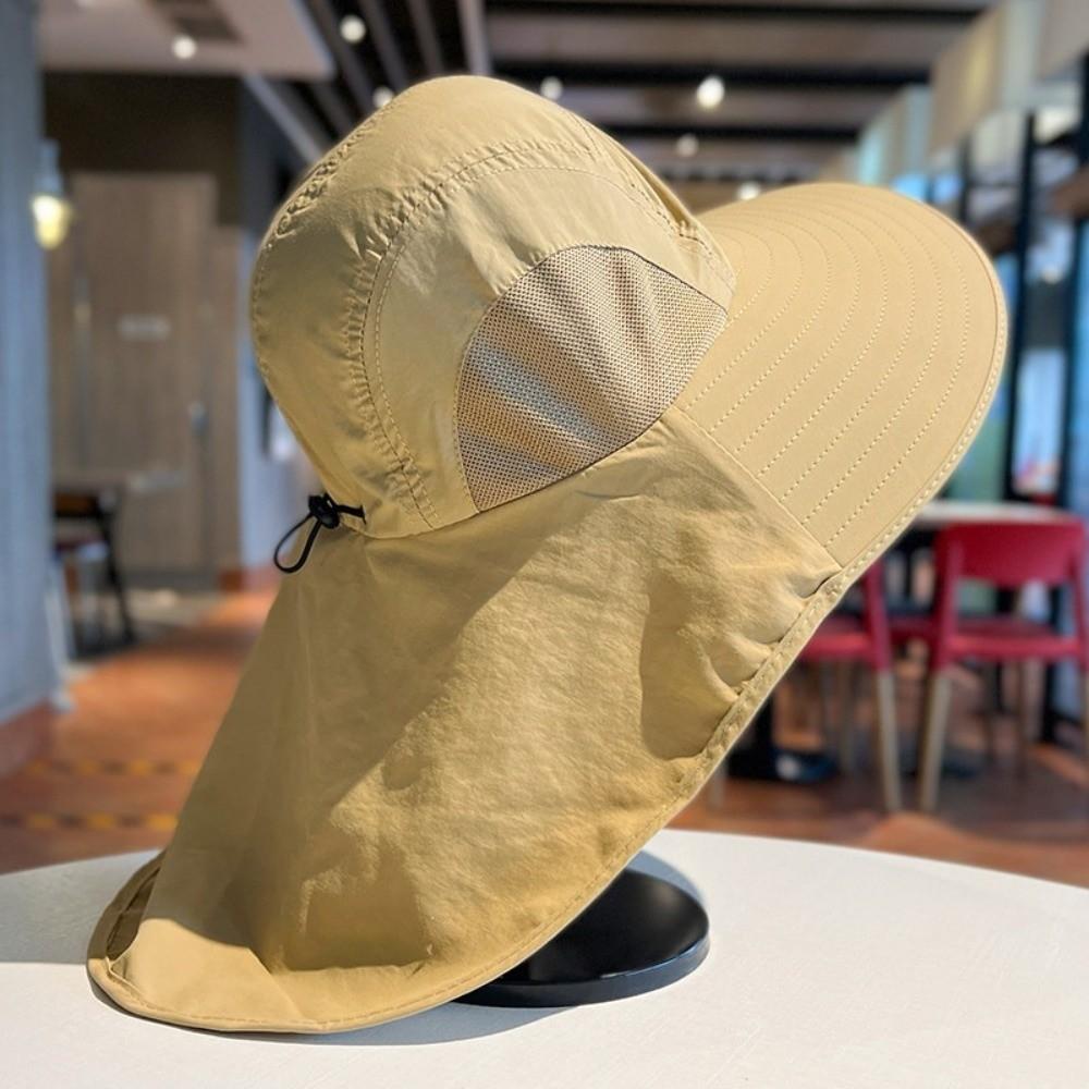 Wide Brim Sun Hat Adjustable Bucket Hat New Beach Cap Hiking Fishing