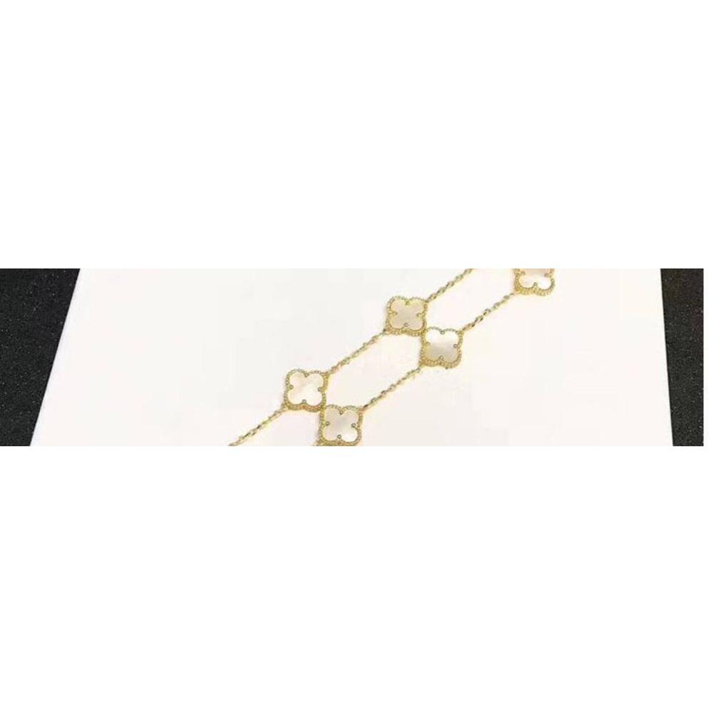 15MM Four-leaf Clover Five Flowers Bracelet Women 18K High-grade Fashion Does Not Lose Color Bracelet