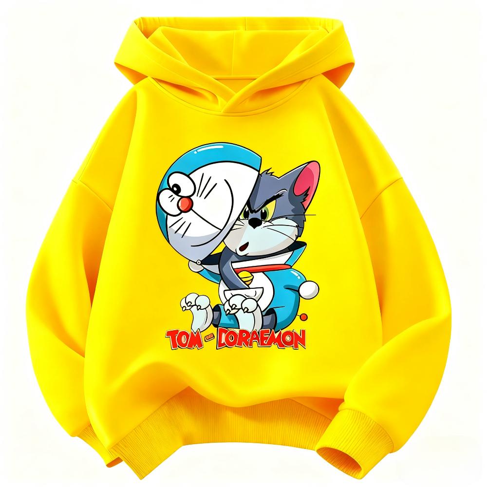 New Children's Sweatshirt Doraemon Boys and Girls Clothing Autumn and Winter Warm Children's Hoodie Sweatshirt