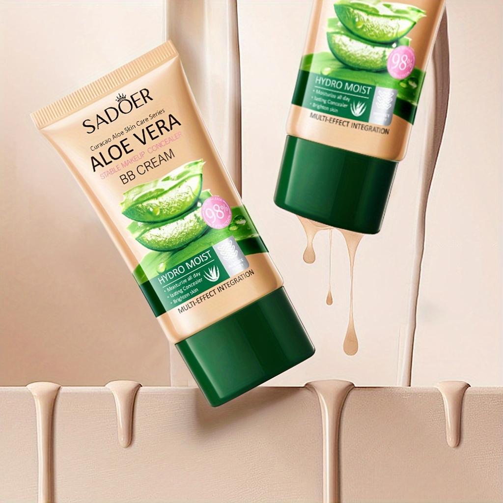 Aloe Vera BB Cream Concealer Hydrating Full Coverage Foundation Primer  Matte Finish Contour Pore & Defect Coverage, Moisturizing Effect