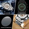 BINBOND Automatic Skeleton Men's Watch Precise Tourbillon Mechanical Watches For Men Luxury Luminous Waterproof Original Reloj