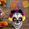 Skull Mask Mardi Gras Mask, Venetian Party Sugar Flexible Costume Masquerade Masks for Halloween Cosplay Mexican Breathable
