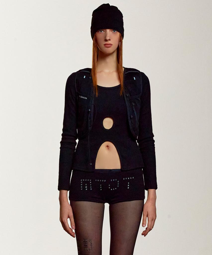 MTOT Logo Cubic Hot Pants (Black)
