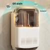 Wall Mount Kitchen Storage Box with Lid Dustproof Spoon Organizer Multifunctional Space Saving Chopstick Organizer