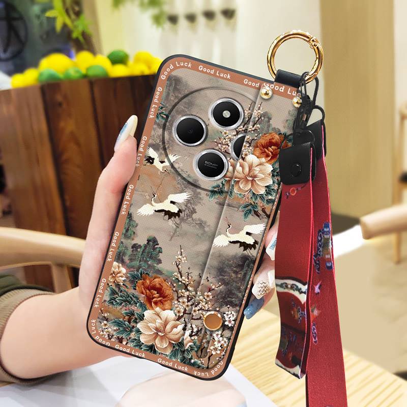 Protective Waterproof Phone Case For Redmi 14C 4G/14R 5G/A3 Pro 4G/POCO C75 Back Cover Chinese style Elderly lady Ring