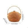 Woven Basket for Picnic Food Storage and Shopping Hamper Outdoor Activities