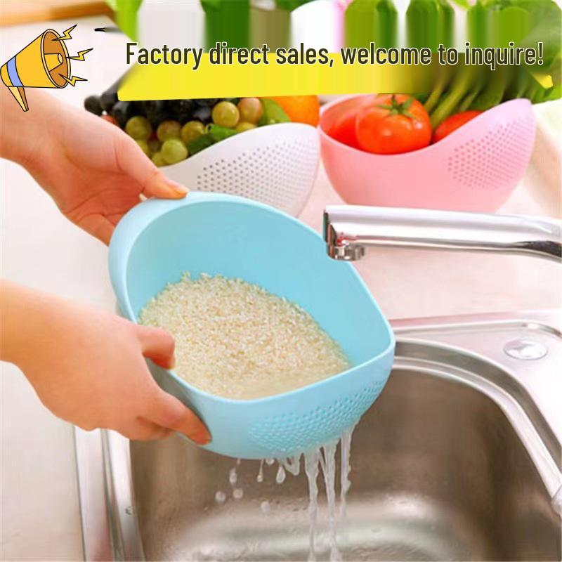 Multifunctional Rice and Vegetable Washing Basket and Sieve
