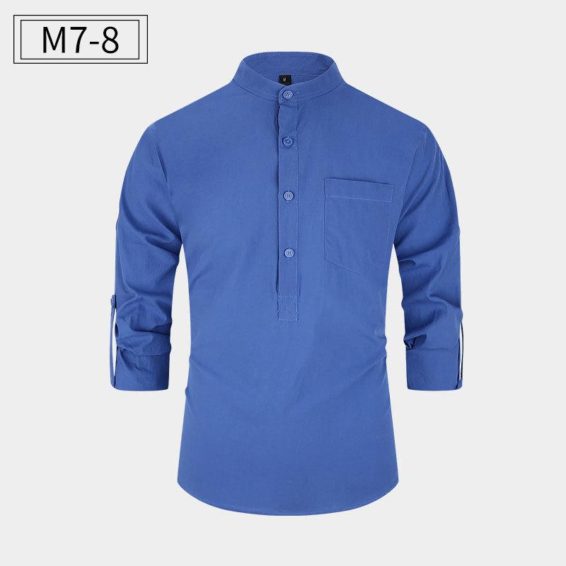 Men’s Heavyweight Long Sleeve Cotton Henley Shirt