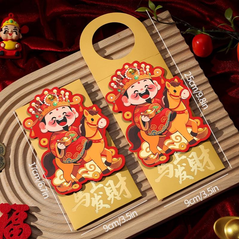 Creative Chinese New Year Red Envelops 2In1 Hanging Ornament Lucky Money Bags For Kids Gift  Lucky Money Bags For Kids Gift