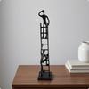 Ladder Frame Sculpture Black Metal Human Figure Abstract Tabletop Ornament Minimalist