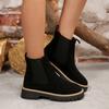 Neue Damen-Herbst-Chelsea-Ankle Boots im britischen Stil aus Wildleder, modische, vielseitige kurze Lederstiefel