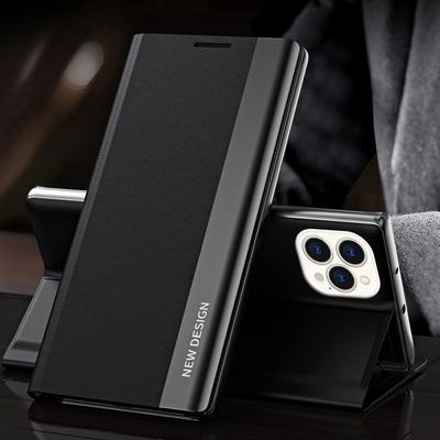 Capa de Couro Magnética Flip para Celular Samsung S25U, Note20 Pacote Completo Galvanizado, Capa Anti-queda S23M53