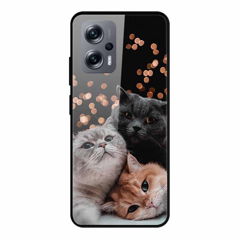 For Poco X4 GT Case Shockproof Tempered Glass Hard Back Cover For Xiaomi Poco X4 GT 5G Soft Bumper Coque PocoX4 GT X4GT Case