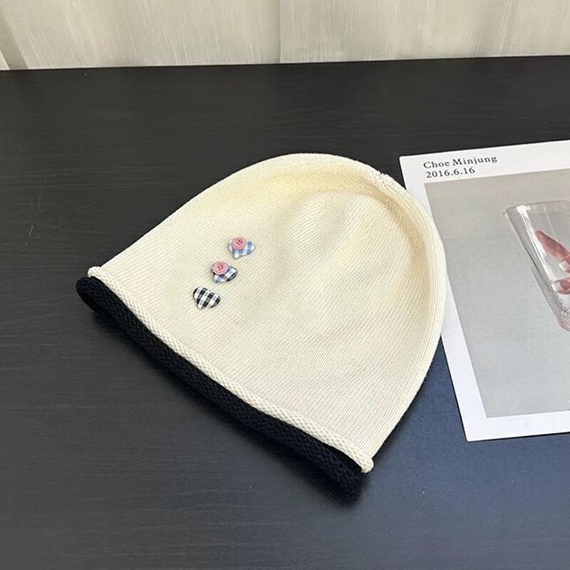 

Japanese Chunky Knit Heart Beanie Hat