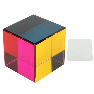 Color Cube Optical 6 Sides Cube Optical Cube Prism for Tabletop Ornaments Educational Toys Physics