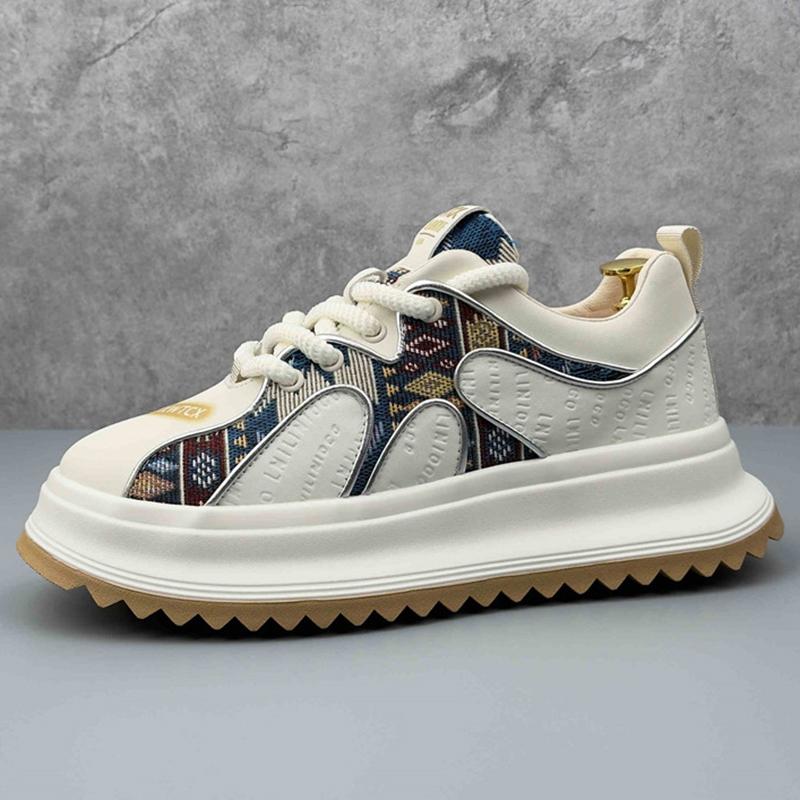 

Vintage New Designers Men s All Match Patchwork Causal Shoes Flats Moccasins Walking Sneakers Zapatillas Hombre 38