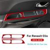 Real Soft Carbon Fiber Sticker For Renault Clio 4 2013 2014 2015 2016 2017 2018 LHD RHD Car Front Window Button Inner Outer Trim