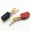 Gold-Plated 4MM No-Weld Y-Shaped Banana Plug with Self-Locking Snap-Fit Socket