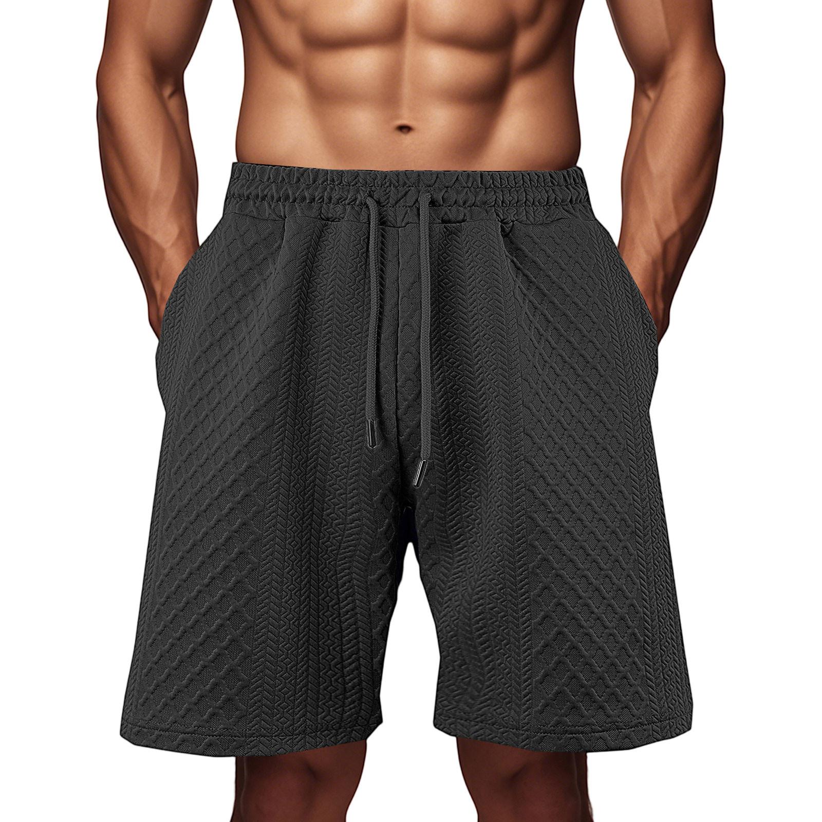 

Men S Straight Work Pants Fashionable And Casual Drawstring Shorts XXL чорний