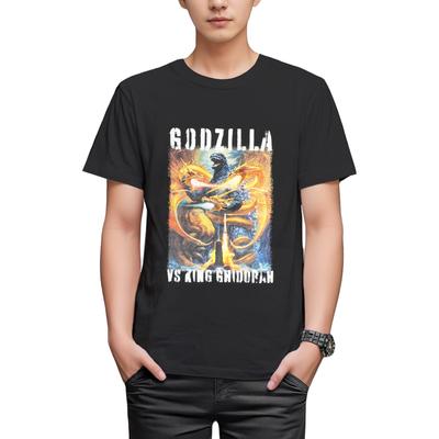 Fineplus Godzilla Krátky King Ghidorah Plagát Japonský Kvet Čerešne Postava Merchandise Tričko, Rukáv, Potlač, Vzor, Dizajn,