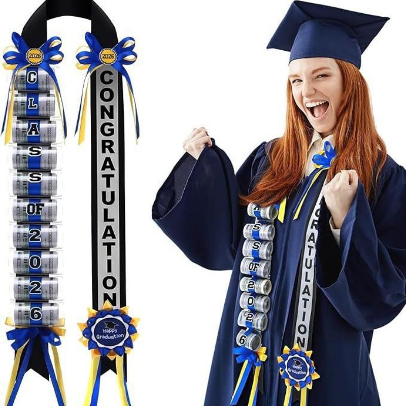 Class Of 2026 Graduation Money Lei Necklace With Cash Holder Elegant Garland Graduation Parties And Celebration