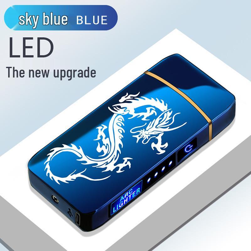 High-End USB Rechargeable Electronic Windproof Pulse Arc Lighter with Fingerprint Touch