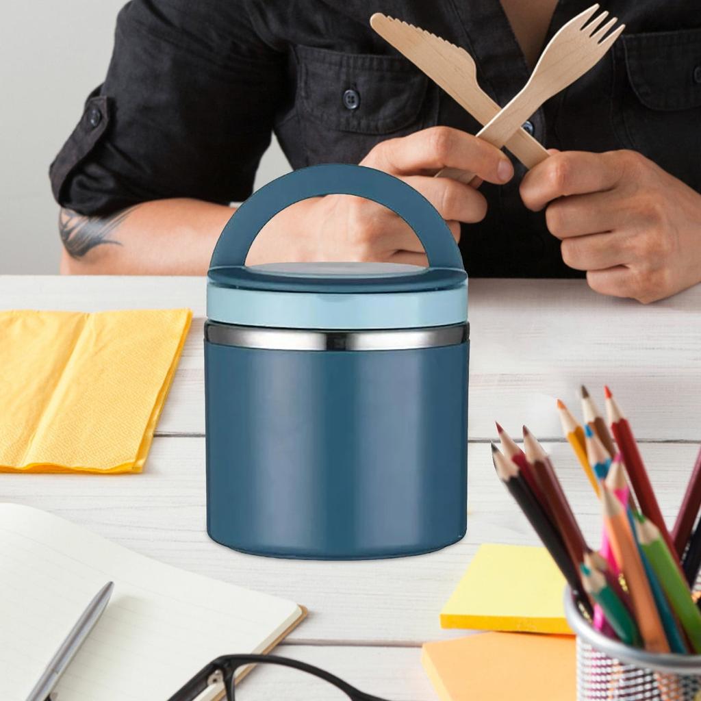 Stainless Steels Insulated Lunch Box,21 Oz Wide Mouth Food Container Thermoses Vacuum Insulated Food Soup Jar For Kid Adults