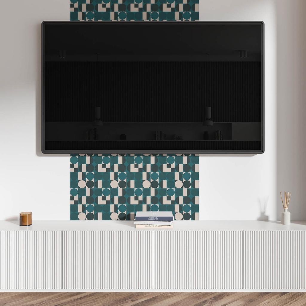 Kafelki Pcv Z Motywem Łatwa Dekoracja Do Jadalni Geometria Kształtów I Form 10X40X20 Cm