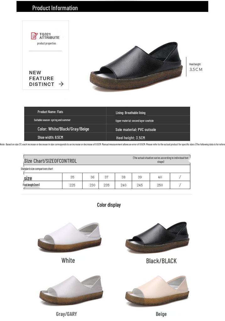 Genuine Leather Women's Korean Style Slip-On Shoes for Students, Expectant Mothers, and Mothers