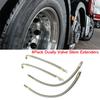 4pc/set Car Truck Bus Dual Tire Air Nozzle Inflation Extension Stainless Steel Braided Hose Metal Extension Tube For Tire Valves