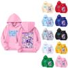 Kids' Long Sleeve Loose Pullover Letter Print Drawstring Hooded Sweatshirt