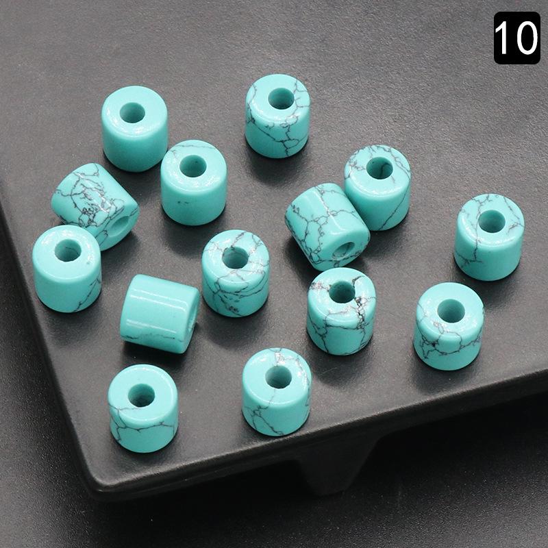 Large Hole Natural Crystal Agate Cylinder Beads 9x9mm, 3mm Hole, DIY Jewelry Accessories.