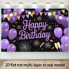 Happy Birthday Celebration Party Banner, Polyester Photo Backdrop for Home Room Wall Decor