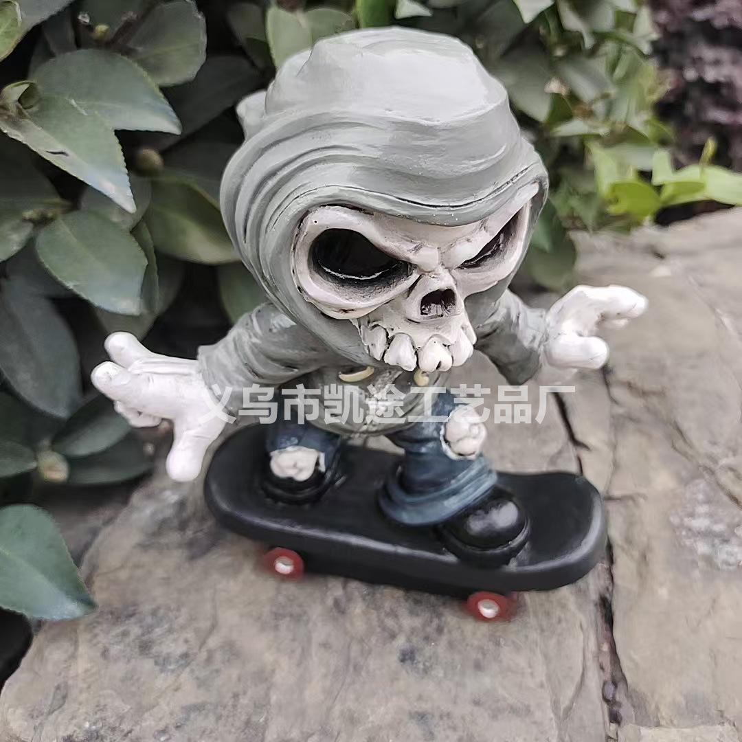 Новый Скейтборд Скелет Кукла Декоративное Украшение Хэллоуин Сцена Наряжаться Скелет Человек Украшение Coldplay