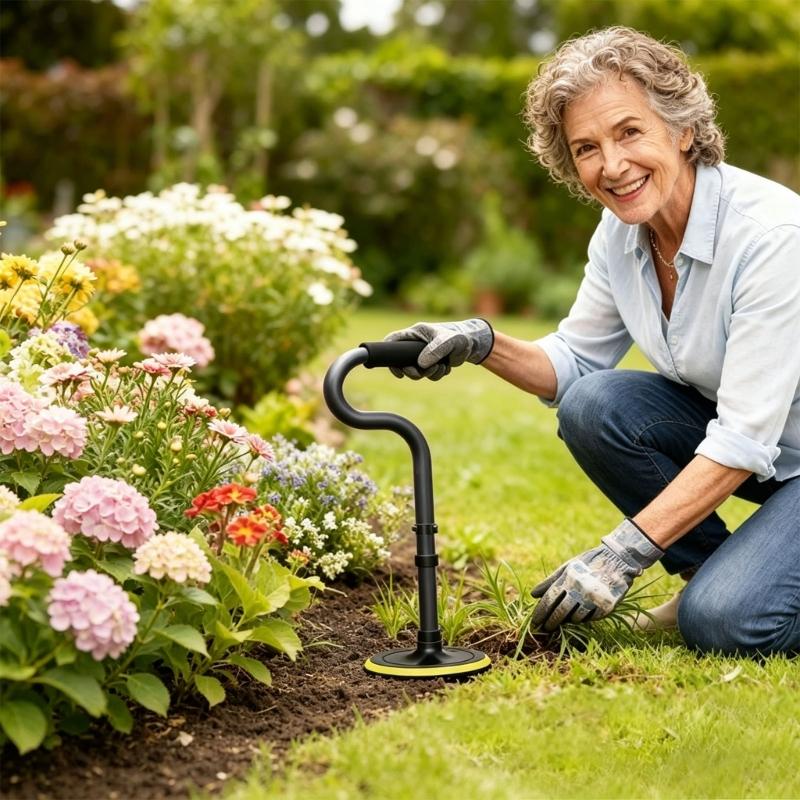 Heavy Duty Gardening Assist Tool 5 Stage Adjustable Stand Up Aid With Wide Stable Base And Convenient Hold