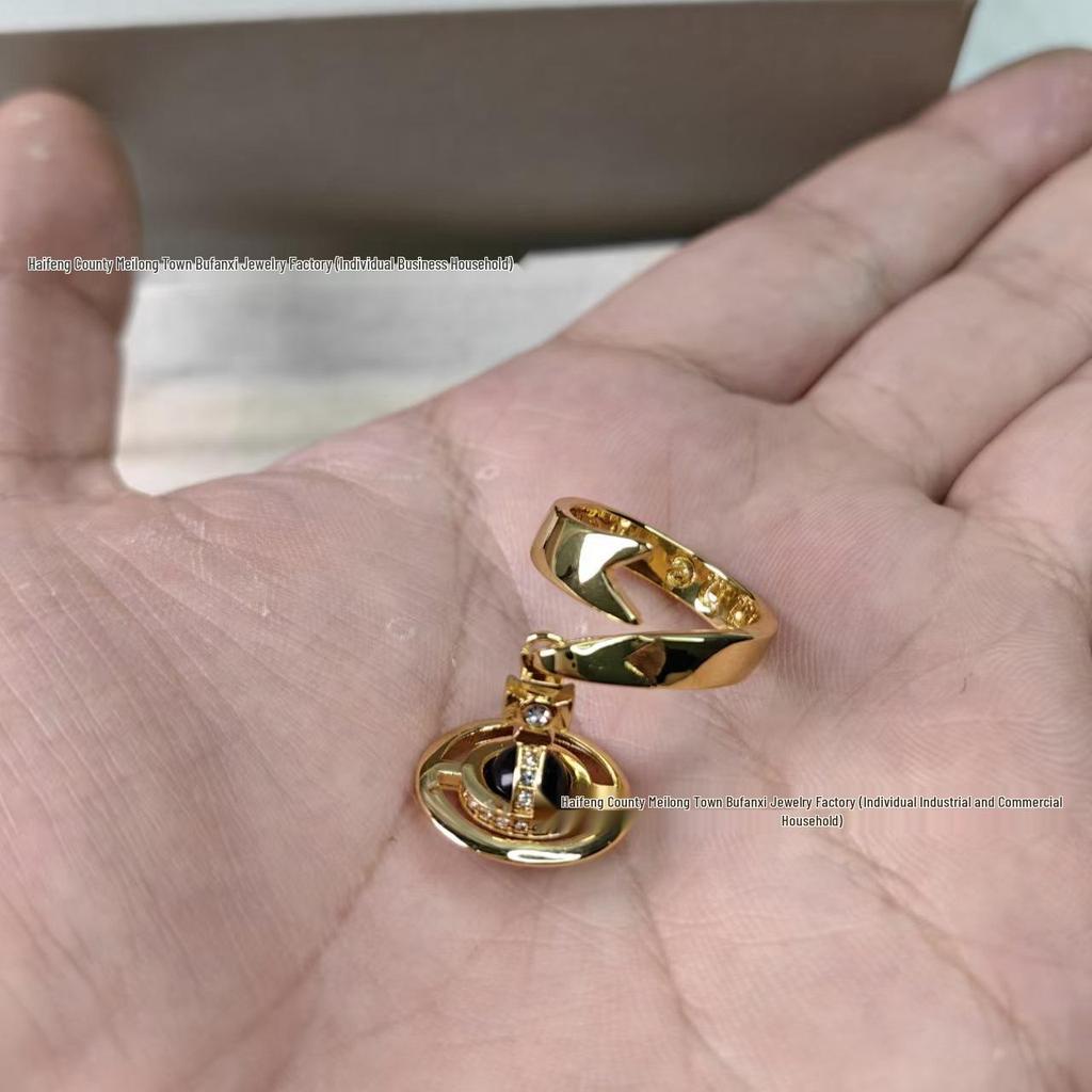 Vivienne Westwood 3D Orb Saturn Open Ring for Men & Women - Unique Style, In Stock