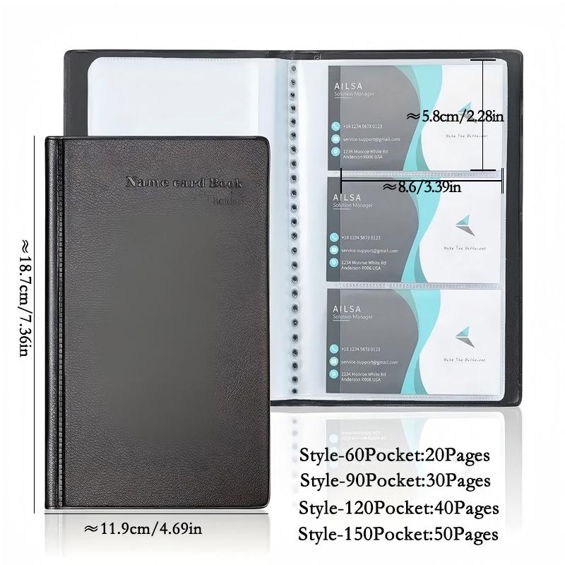 60/90/120/150 Pocket ID Credit Card Holder Business Card Holder Book Case Organizer Name Card Book Holder Card Case Cards Album
