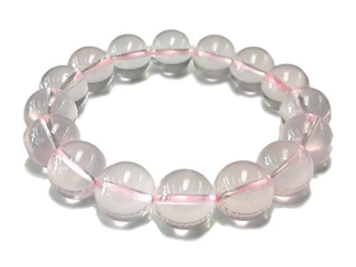 

Golden Jewel Star Rose Quartz Bracelet (approx. 12mm, 17 beads)