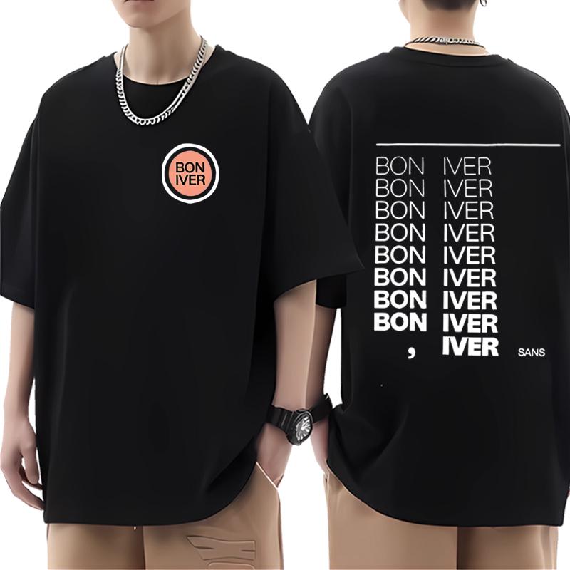 Bon Iver Sable Fable Album 2025 T-shirt men women Oversized 100% Cotton Hot sale short sleeve Summer print Unisex plus size tops