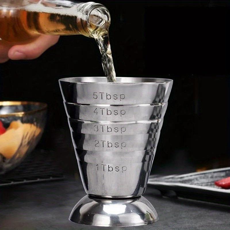 75ml Stainless Steel Measuring Shot Cup Ounce Jigger Bar Cocktail Drink Mixer Liquor Measuring Cup Mojito Measurer Coffee Mug