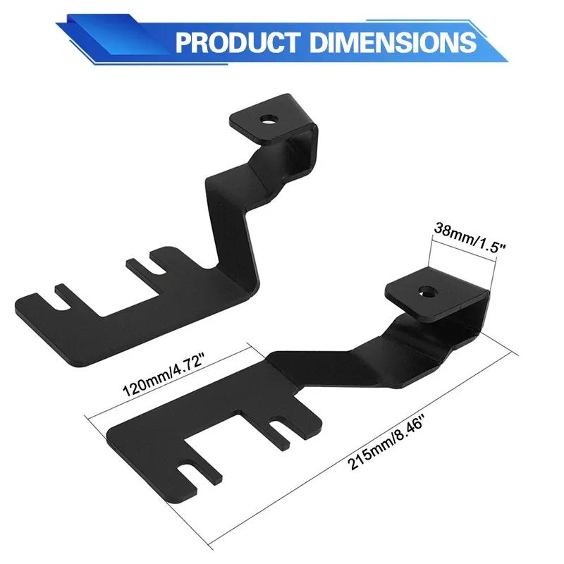 2Pcs Hood Ditch Light Bar Mount Brackets Kit Led Pod Light Work Light Bracket for Ford Ranger 2023 2024 2025