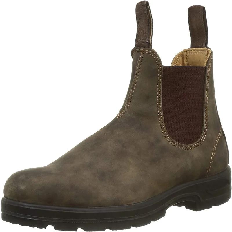 Retro Leather Boots Men Chelsea Boot Handmade 2025 Autumn Winter Shoes Casual Comfortable Unisex Ankle Boots Zapatos De Hombre