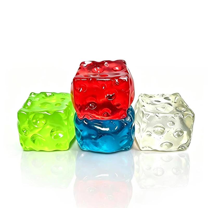 Coconut Oil Cheese Cube Stress Ball - Moldable Shapeable Non-Rebound Squeeze Sensory Fidget Toy For Adult Stress Relief And Rela