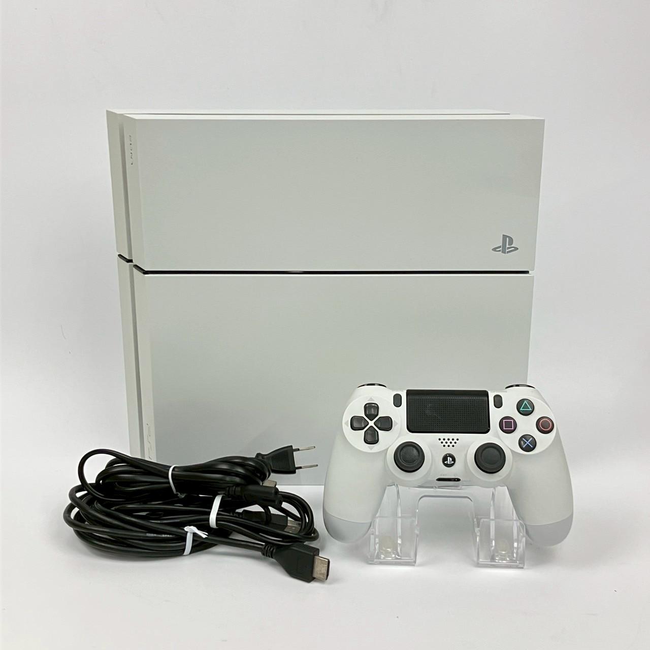 

Sony PlayStation 4 PS4 CUH-1000 Series Black White Console 500GB & Controller Cable Used белый
