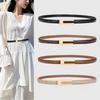Frauen Koreanische Modische PU Leder Dünne Taille Strap Metall Zubehör Grundlegende Gürtel Frauen Casual Poröse Einstellbar Mode Gürtel