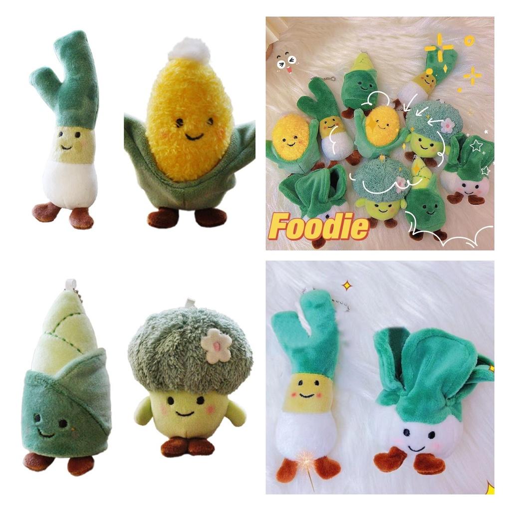 Veggie Plush Keychain White Cabbage Broccoli Corn And More