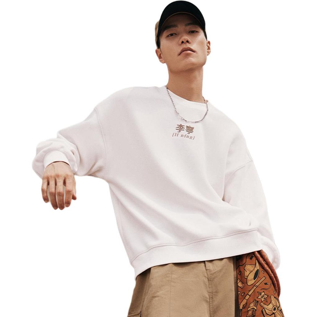 Li Ning Sports Life Collection Sweatshirt Unisex Ivory AWDU925-2