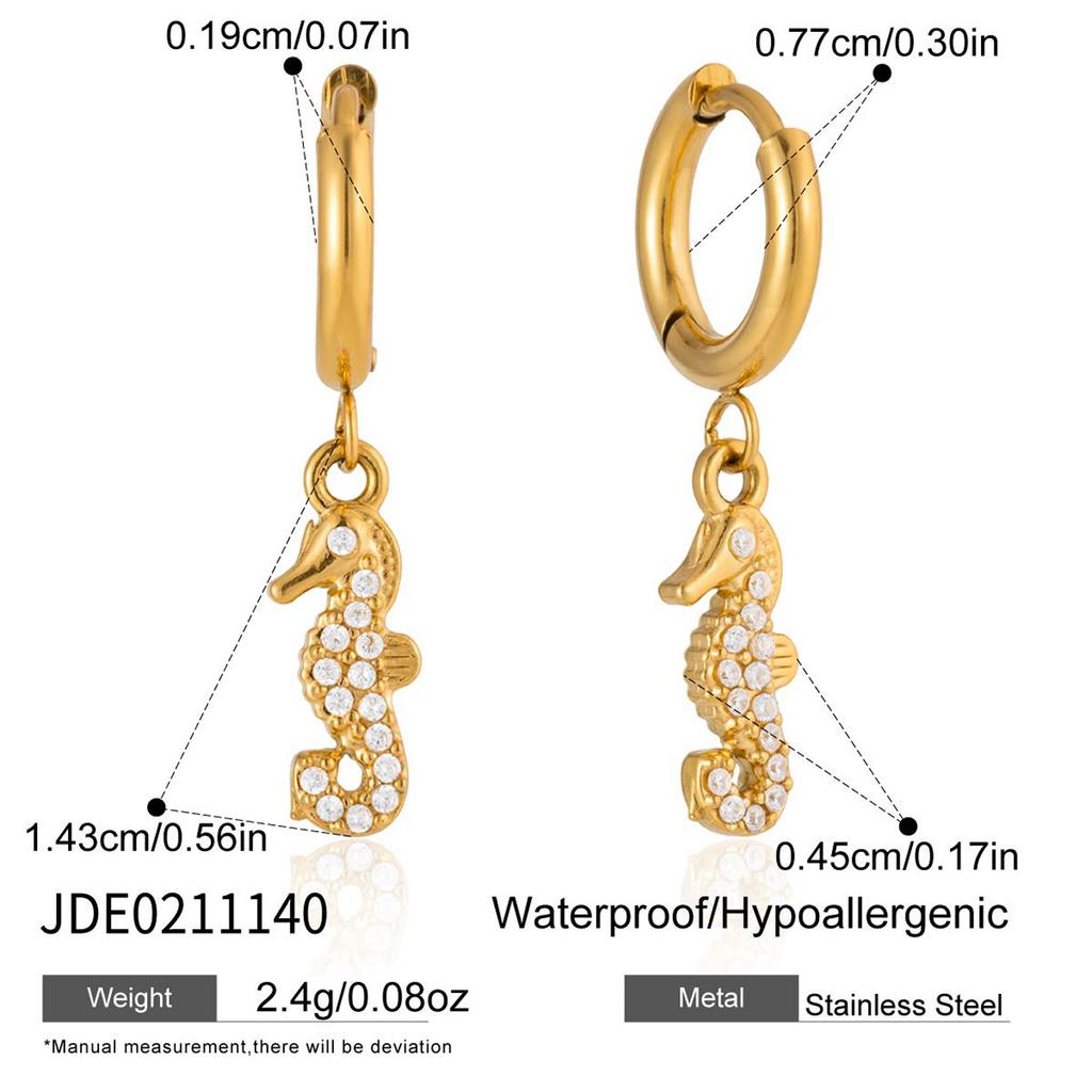 Quiet Chic Animal Resort Style 18K Gold Stainless Steel Zircon Ocean-Style Women's Bracelet Light Luxury High-End Cross-Border