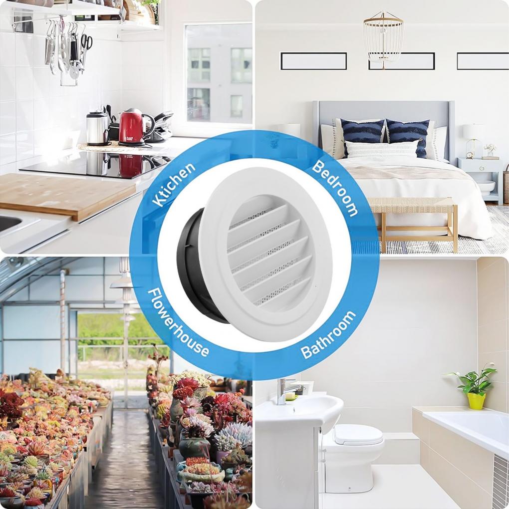 ABS Duct Vents Round Louvered Vents Ventilation Round Adjustable Air Volume