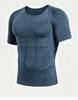 Body Shaper Uomo in Nylon 140D - Maglia Compressiva Dimagrante e Modellante a Maniche Corte